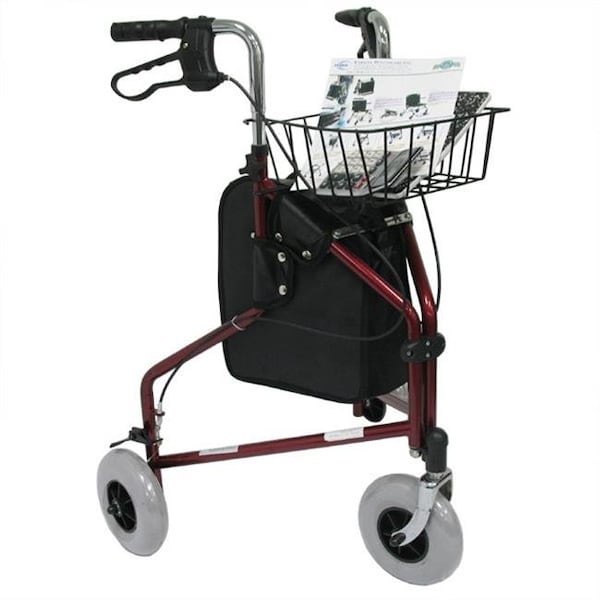 Karman Healthcare R-3600-BD 3 wheel Rollator-Burgundy R-3600-BD - main